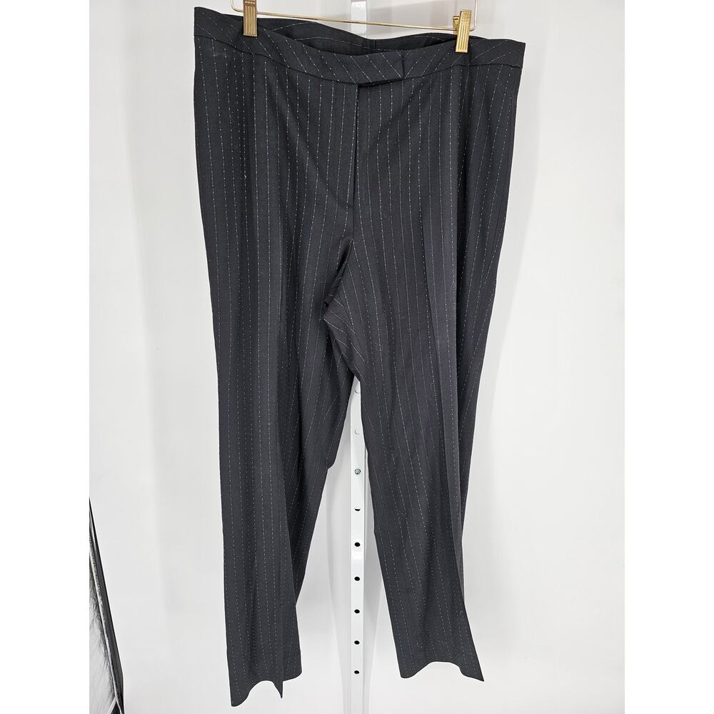 Classiques Entier Women's Black Hook Closer Viscose-Wool Dress Pants Size 16
